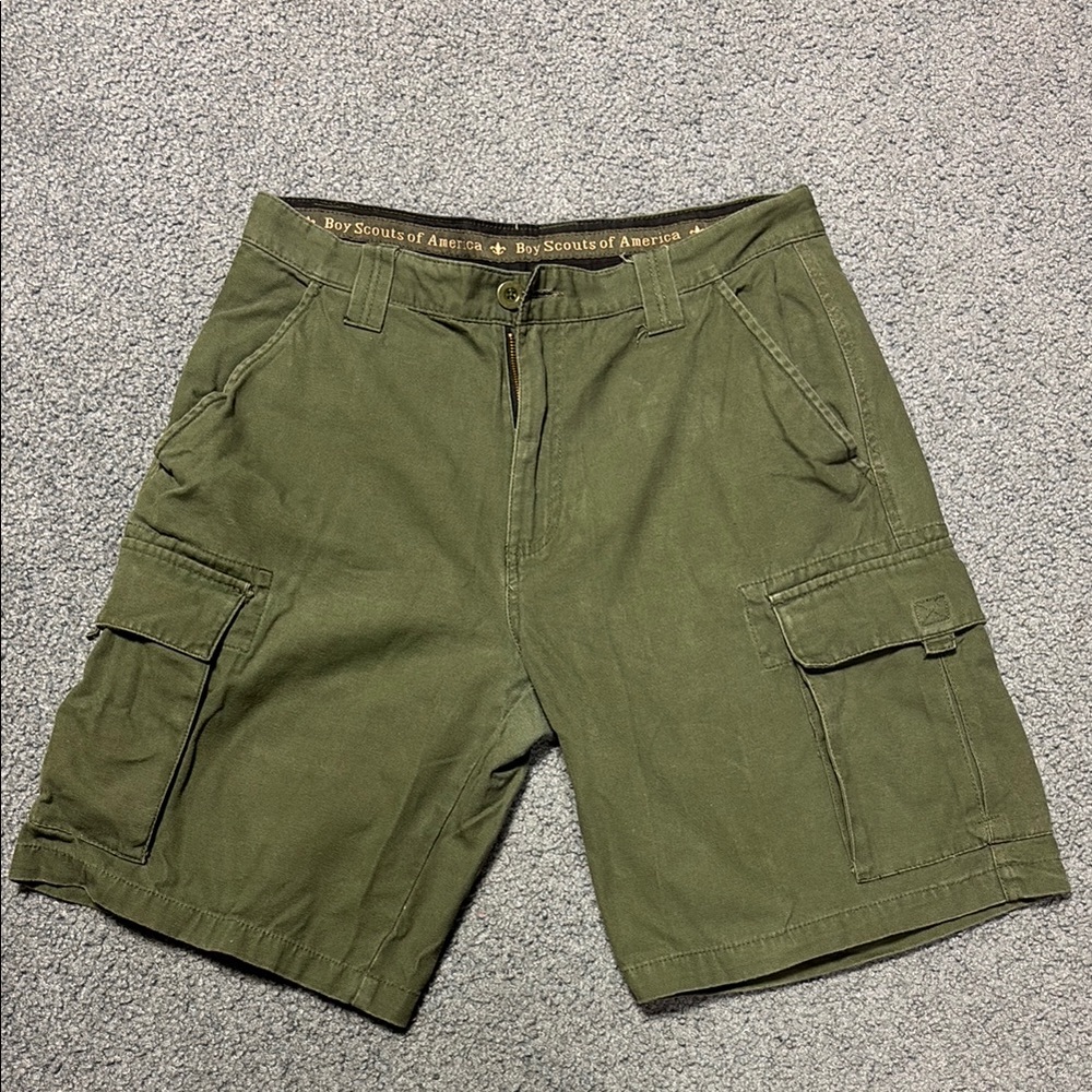 Boy Scouts of America Green Cargo Shorts size 32